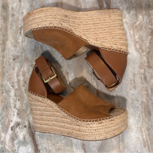 Women’s MARC FISHER LTD Alida Espadrille tan wedge sandals- Size 7.5 - Picture 5 of 8